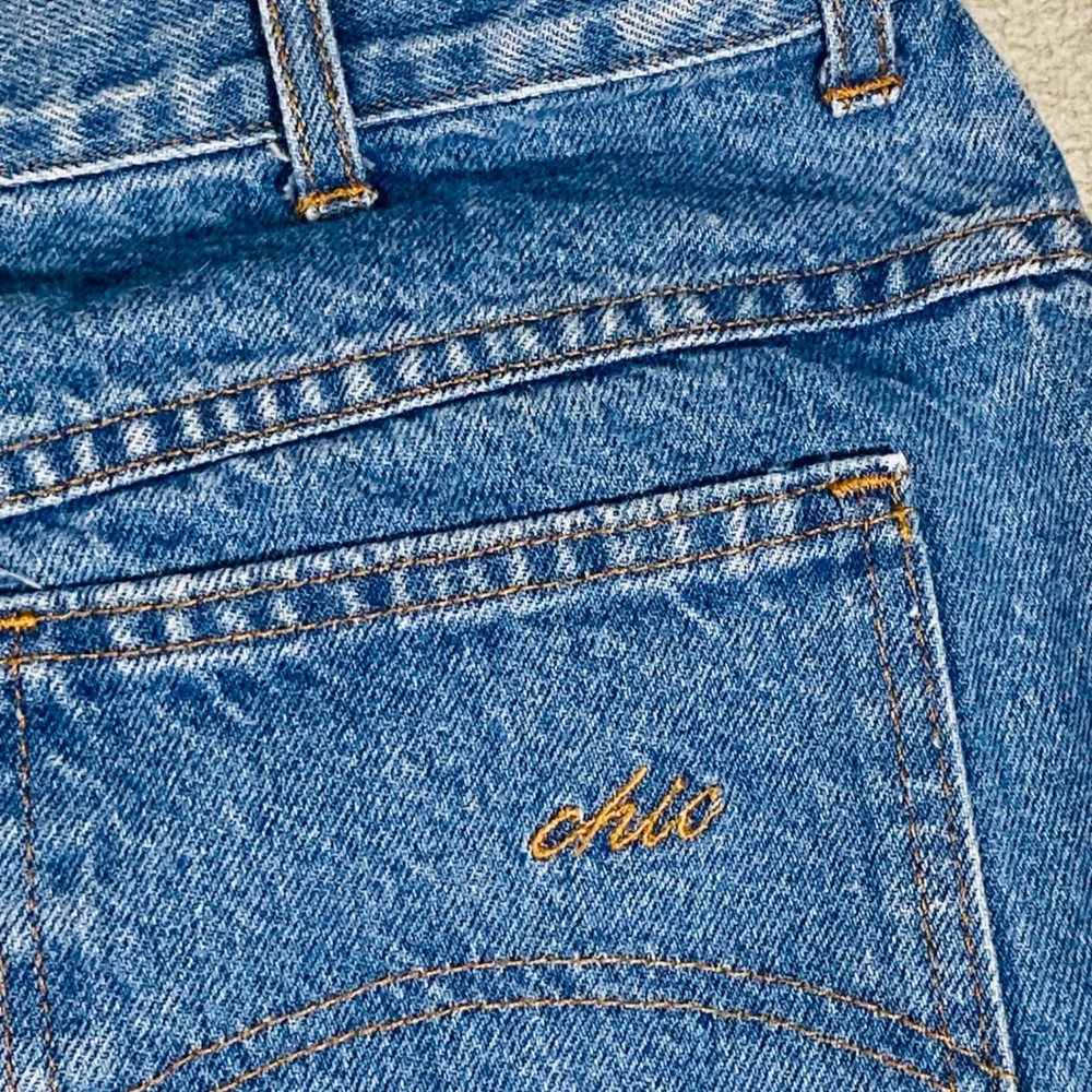 Vintage Chic Tapered Leg Jeans Womens 22W Blue Vintage High Rise Made in USA - Picture 16 of 16